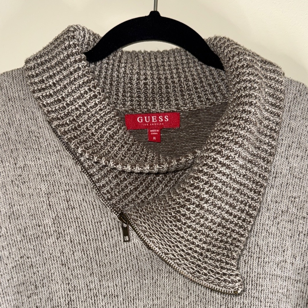 GUESS Men's Zip-Up Sweater in Gray
